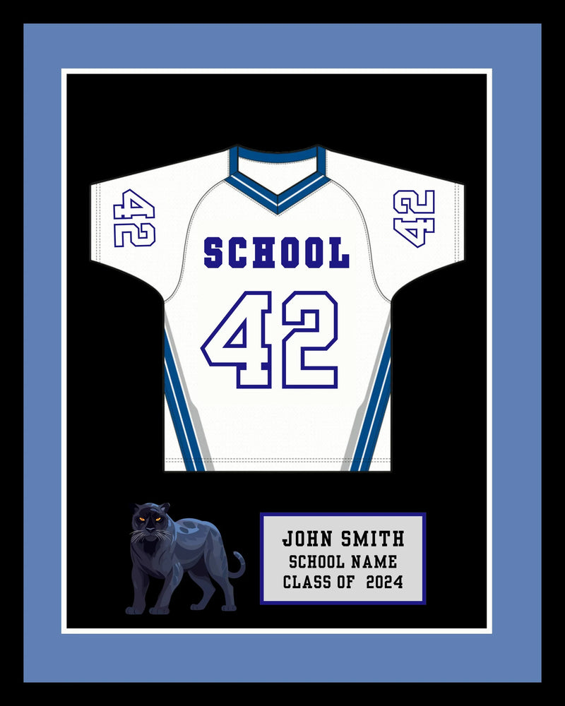 High School Lacrosse Senior Award Night Gift Idea - Jersey Frame Print  ModernMemoryDesign.com