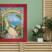 22x28 Frame Modern Red Burl Wood Flat Picture Frame