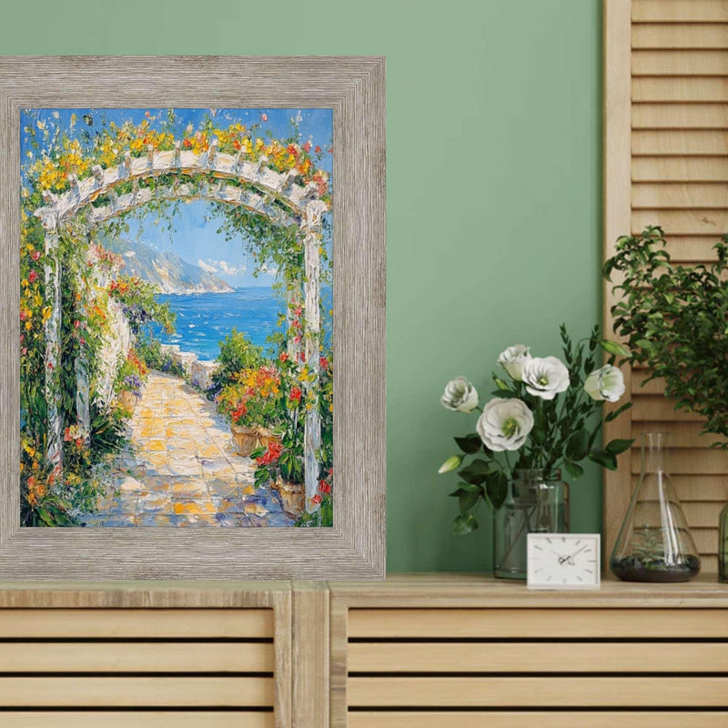 40x50 Frame Grey White Wash Grain Barnwood Picture Frame