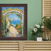 11x15 Frame Wood Grain Mahogany Ven Slope Picture Frame