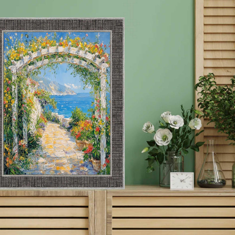 30x36 Frame Rustic Wood Black Silver Picture Frame