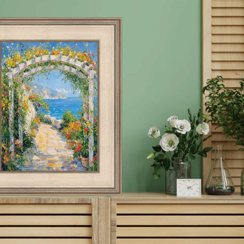 16x16 Frame  Contemporary Wide Silver Leaf Flat Panel Picture Frame