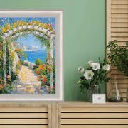 36x48 Frame  Contemporary Silver Brushed Modern Scoop Picture Frame