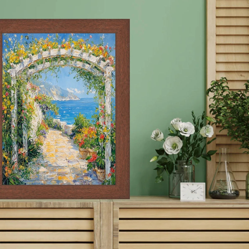 Dark Walnut Wood Grain Picture Frame - Home Office Decor 