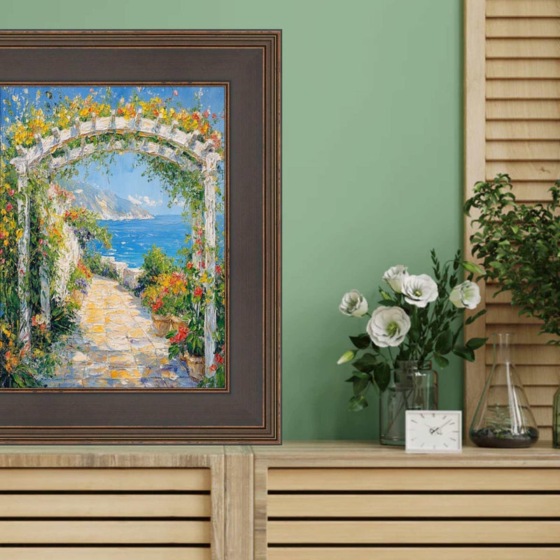 13x13 Frame Wide Gold Black Flat Panel Picture Frame