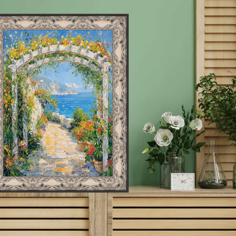 40x40 Frame Vintage Antique Alabaster White Wash Picture Frame