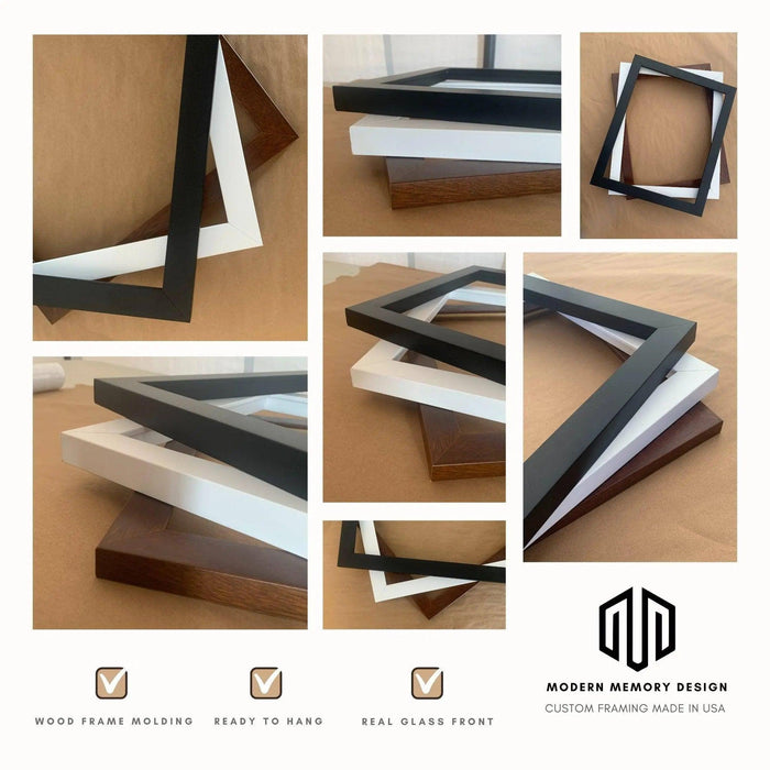 4x5 White Picture Frame For 4 x 5 Poster, Art & Photo - Modern Memory Design Picture frames - New Jersey Frame shop custom framing