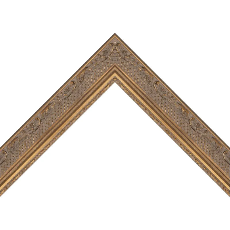 Antique Lined Gold Ornate Picture Frame Scoop