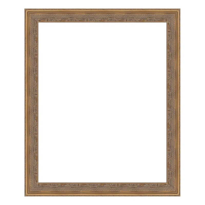 Antique Lined Gold Ornate Picture Frame Scoop