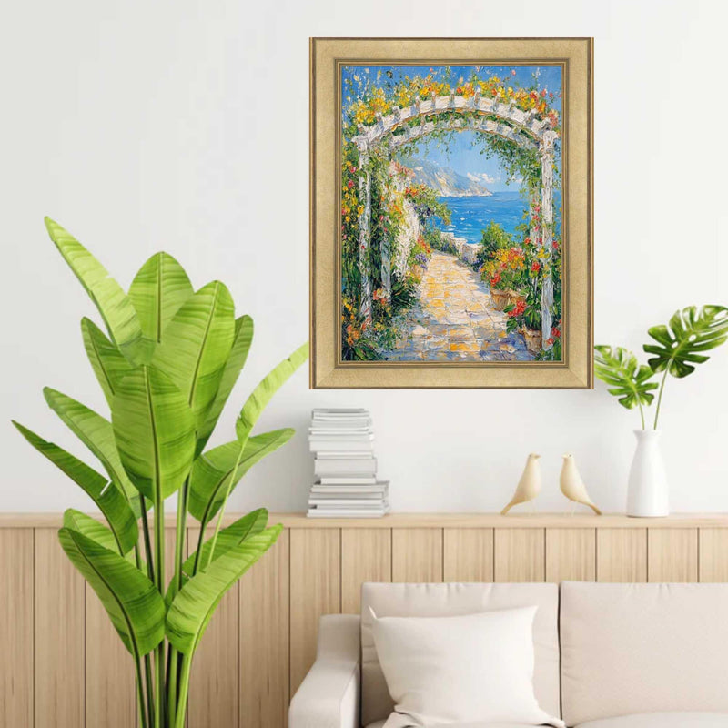 40x40 Frame Modern Contemporary Champagne Gold Flat Picture Frame