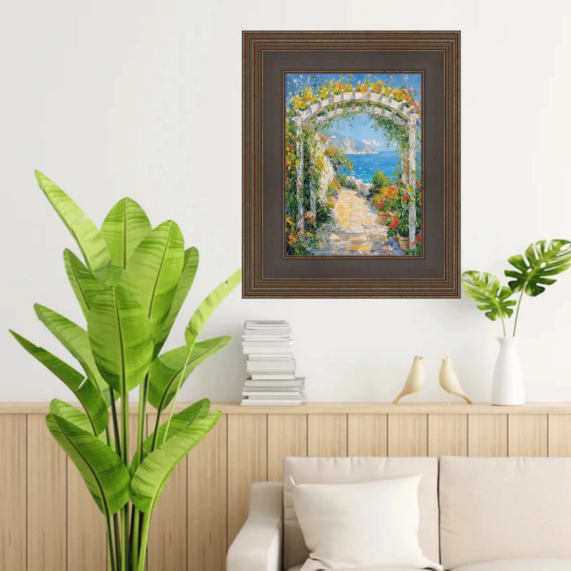 Wide Gold Black Flat Panel Picture Frame 