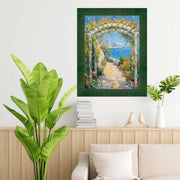 25x25 Frame Green Burl Wood Flat Picture Frame