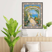 Vintage Antique Alabaster White Wash Picture Frame 