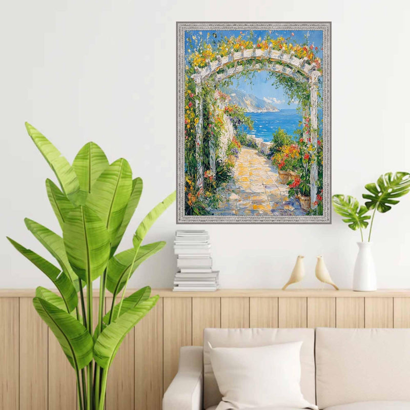 Slim Modern Bright Chrome Silver Pebbled Texture Picture Frame 