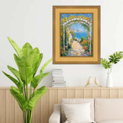 Wide Gold Leaf Flat Panel Picture Frame 