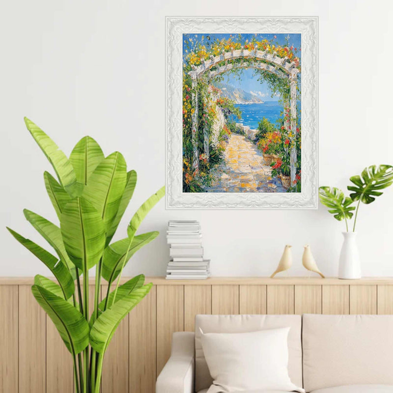 Glossy Ornate Wedding White Picture Frame 