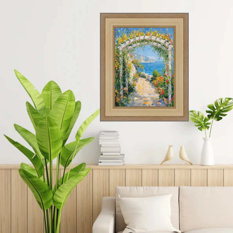 Wide Antique Silver Gold Wash Picture Frame 