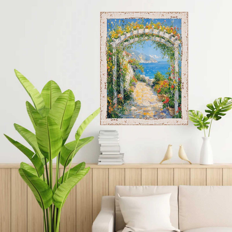 Slim White Creme Chabi Chic Farmhouse Rustic Picture Frame 