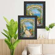 Piano Black Glossy Ornate Picture Frame 