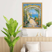 Contemporary Modern Slim Bright Gold Pebbled Texture Picture Frame 