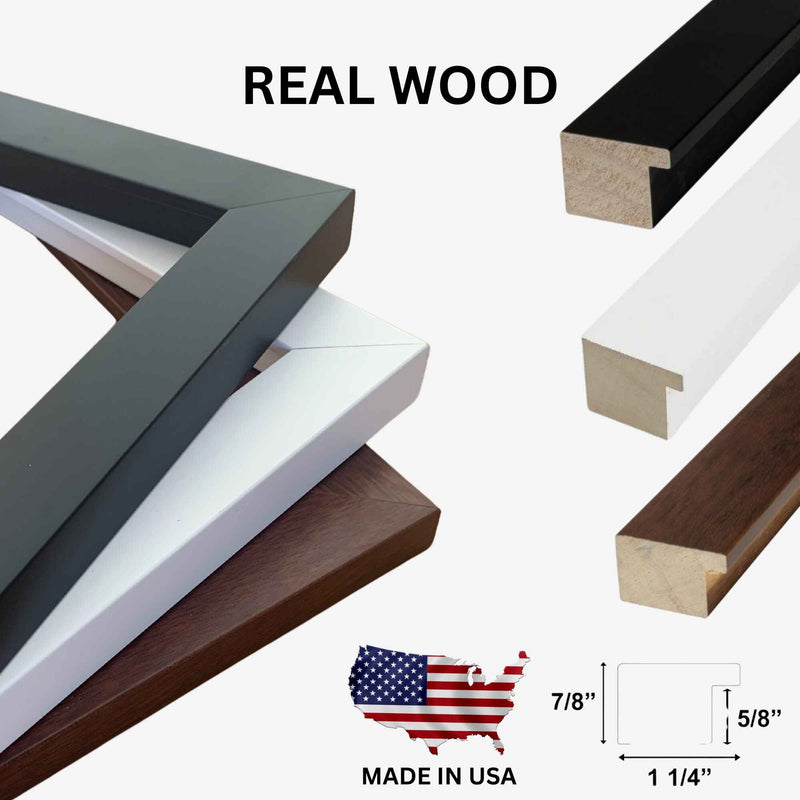 Modern Black 34x9 Picture Frame | 34 x 9 Poster Frame