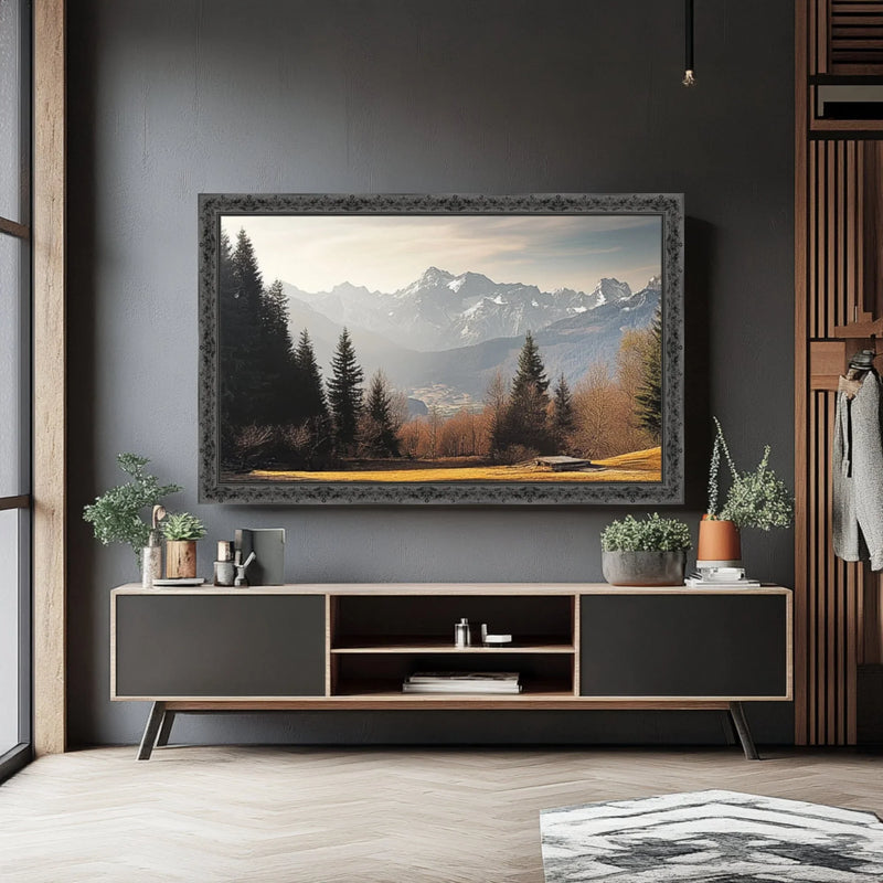 65 Inch TV Picture Frame - Decorative Custom frame for 65 inch TV  Modern Memory Design 