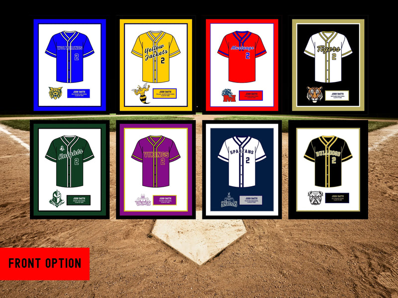 High School Football Basketball Baseball Senior Jersey Frame