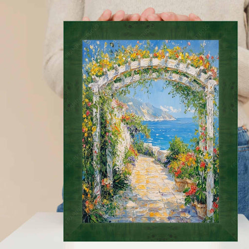 20x24 Frame Green Burl Wood Flat Picture Frame