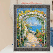 40x40 Frame Rustic Wood Black Silver Picture Frame