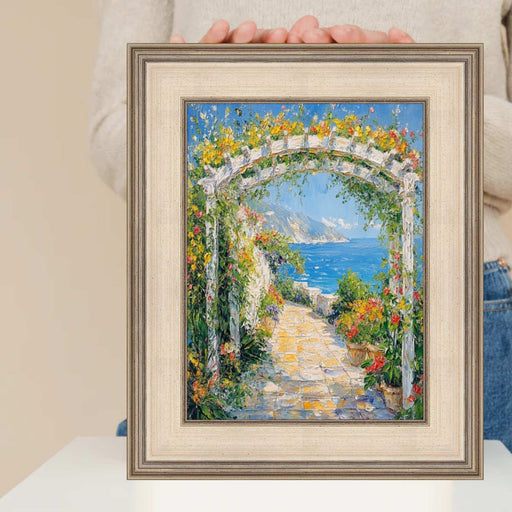 36x48 Frame  Contemporary Wide Silver Leaf Flat Panel Picture Frame