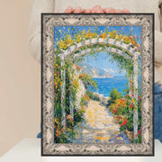 11x11 Frame Vintage Antique Alabaster White Wash Picture Frame