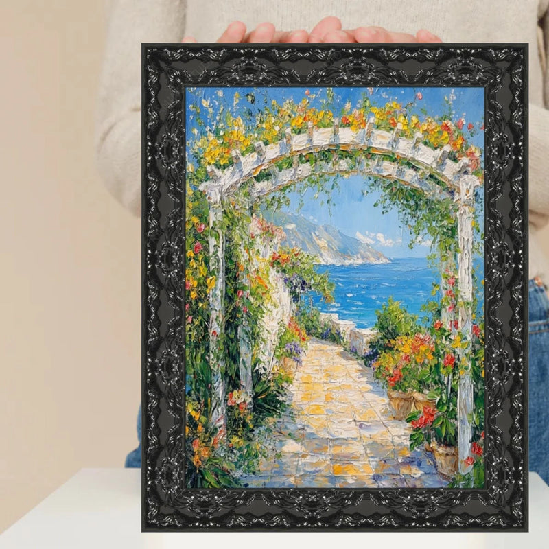 16x24 Frame Piano Black Glossy Ornate Picture Frame