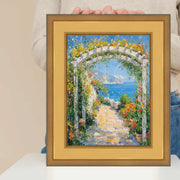 16x16 Frame Wide Gold Leaf Flat Panel Picture Frame