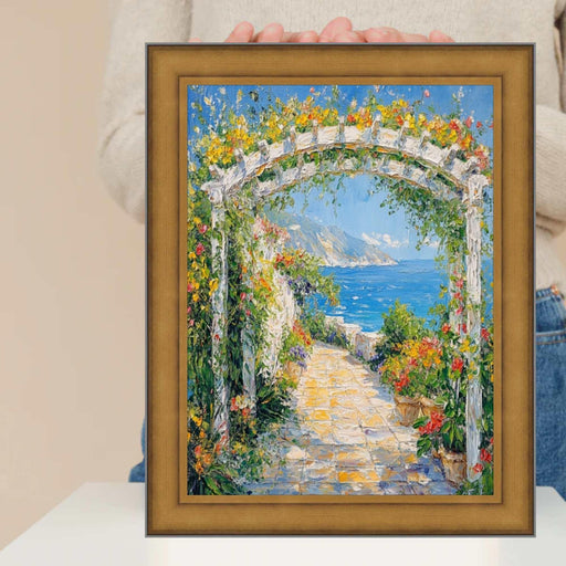 30x30 Frame Industrial Gold Metal Slope Picture Frame