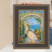 26x26 Frame Wide Black Antique Gold Picture Frame