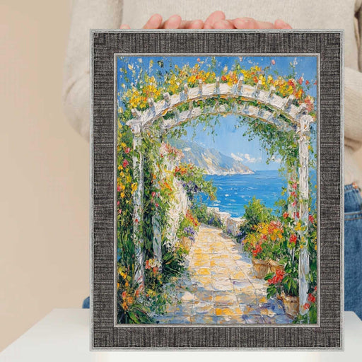 36x48 Frame Rustic Wood Black Silver Picture Frame