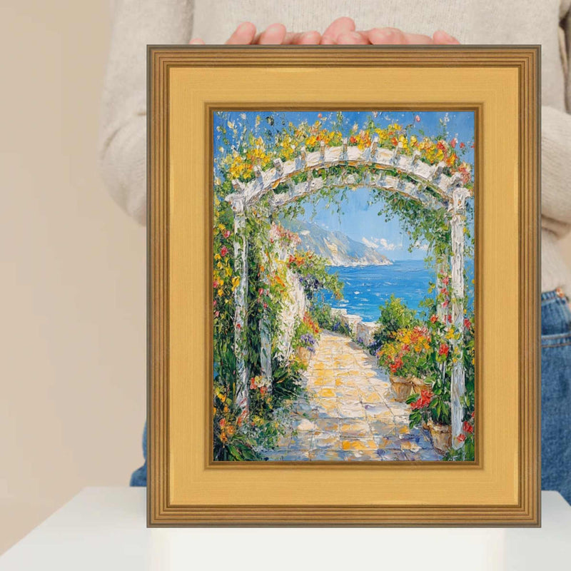 12x24 Frame Wide Gold Leaf Flat Panel Picture Frame