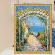 40x40 Frame Contemporary Modern Slim Bright Gold Pebbled Texture Picture Frame