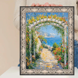 12x16 Frame Vintage Antique Alabaster White Wash Picture Frame