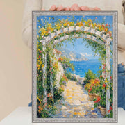 14x14 Frame Slim Bright Chrome Silver Pebbled Texture Picture Frame