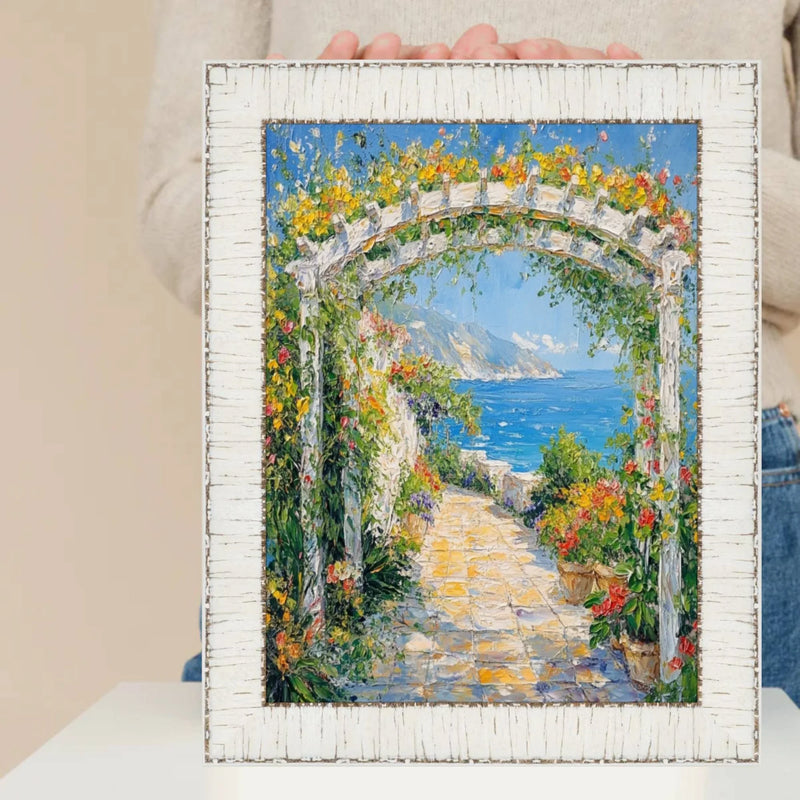 27x40 Frame White Birch Wood Scoop Picture Frame