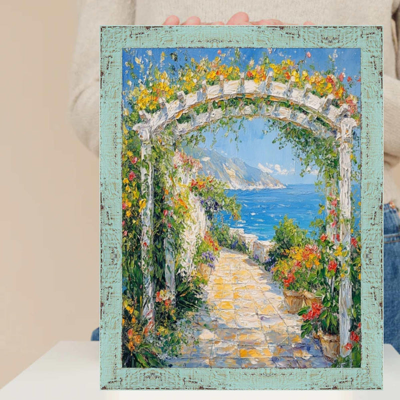 28x40 Frame Slim Teal Seaspray Chabi Chic Farmhouse Rustic Picture Frame