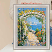 32x48 Frame  Contemporary Silver Brushed Modern Scoop Picture Frame