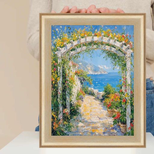 40x40 Frame Gold Brushed Modern  Contemporary  Scoop Picture Frame