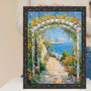 Industrial Slim Black Iron Asphalt Picture Frame-D11087 