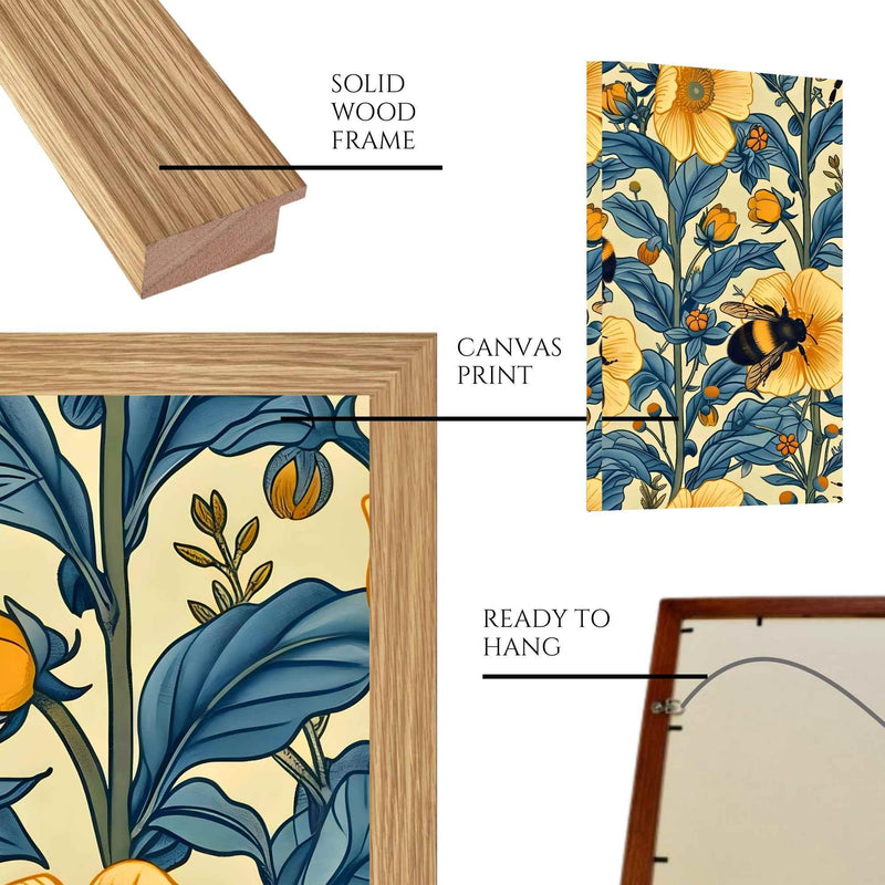 Large Framed Corporate Office Decor Wall Art Canvas 40x60 Inch - William Morris