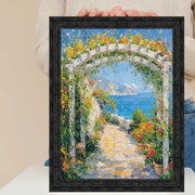 40x40 Frame Slim Bright Chrome Silver Pebbled Texture Picture Frame