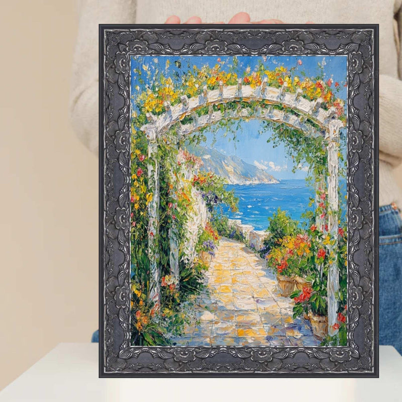 13x16 Frame Renaissance Silver Black Ornate Picture Frame