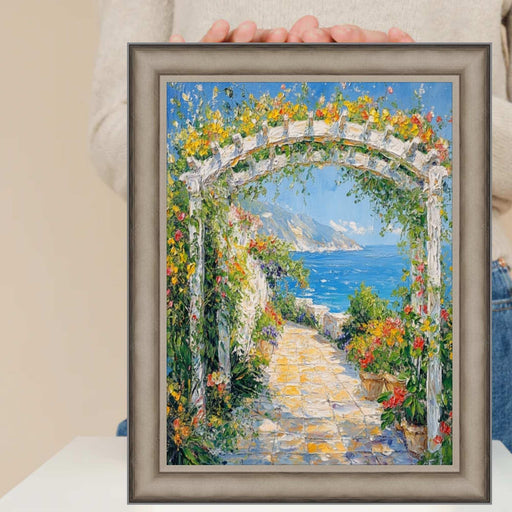 36x36 Frame Industrial Silver Metal Slope Picture Frame