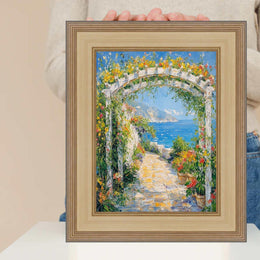 30x30 Frame Wide Antique Silver Gold Wash Picture Frame